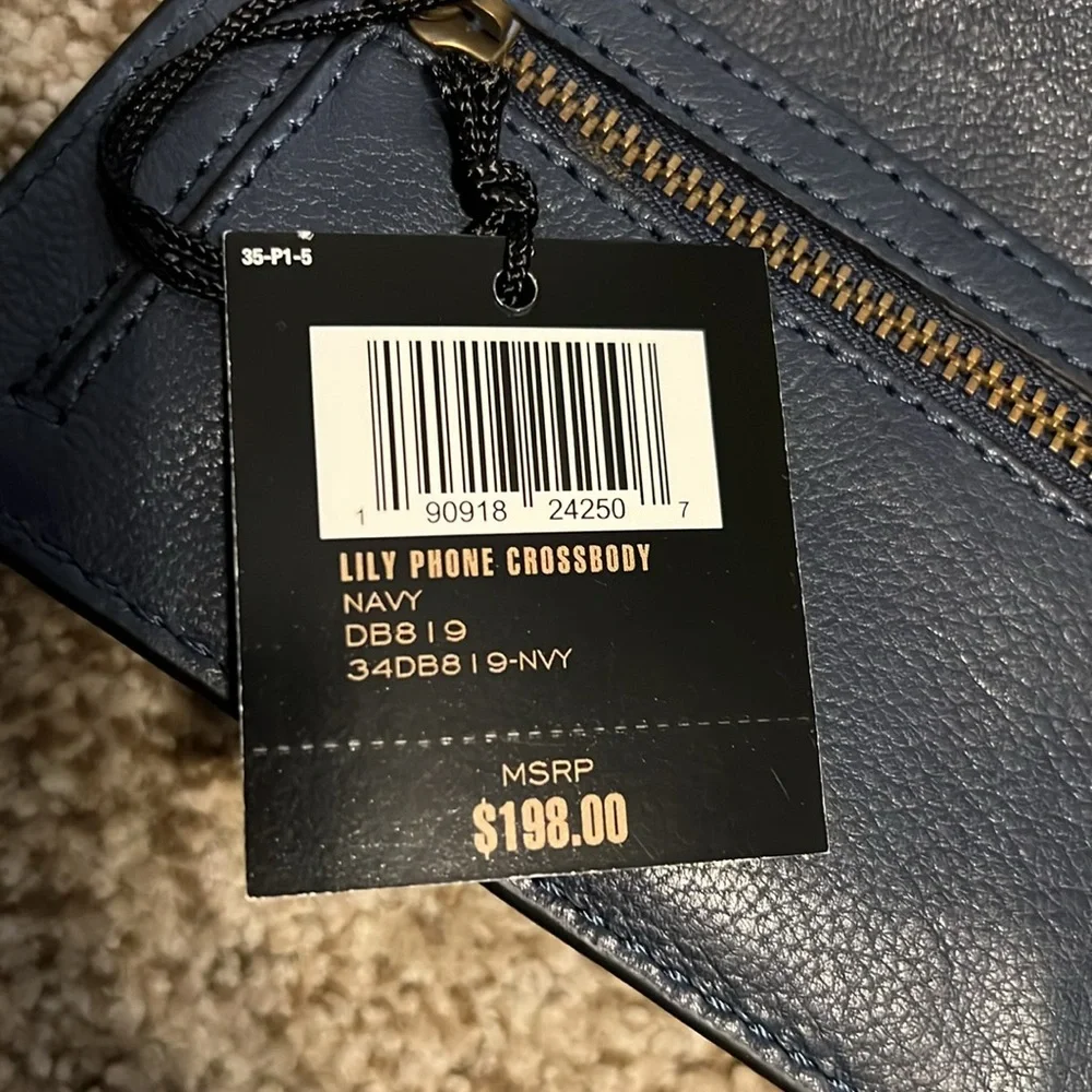 Frye Lily Phone Crossbody Wallet - Navy NWT - Picture 7 of 8